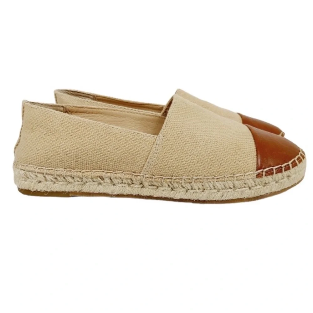 J. McLaughlin‎ Cream and Brown Espadrilles